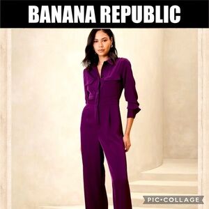 NWT BANANA REPUBLIC FACTORY Long Sleeve Wide Leg Jumpsuit